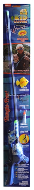 Picture of Kid Casters Standard NO Tangle Blue Fishing Combo, 3.1:1 Gear Ratio, With Practice Casting Plug, Training Bait, Safe Plastic Hook
