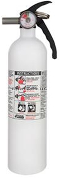 Picture of Kidde Auto/Marine 10-B:C Fire Extinguisher, Metal Valve, White