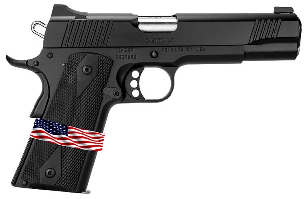 Picture of  Kimber Mfg, Inc 3000500 Custom LW Liberty 45 Acp 7+1 5" Stainless Match Grade Barrel, Kimpro Black Serrated Steel Slide, Kimpro Black Aluminum Frame W/Beavertail, Anka Grip