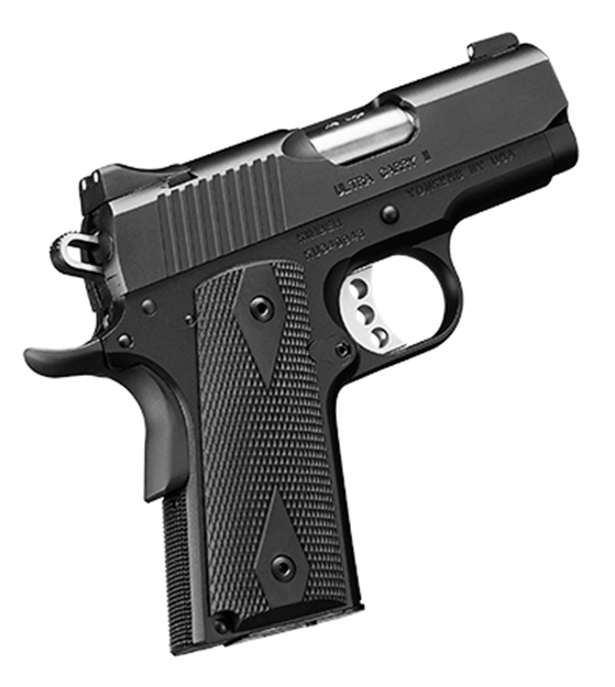 Picture of  Kimber Mfg.,Inc 3200061Ca Ultra Carry II (Ca) 45 Acp 7+1 3" Matte Black Steel Slide Black Synthetic Double Diamond Checkering Grip