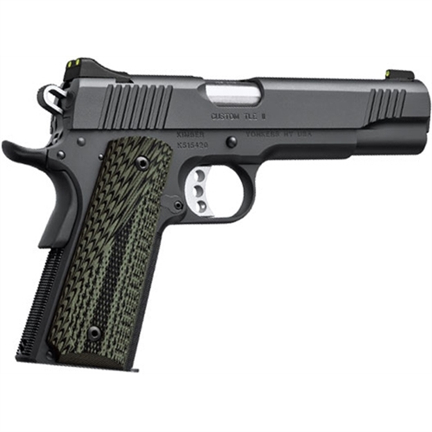 Picture of Kimber Mfg, Inc 3200335 Tle II Custom 45 Acp 7+1 5" Stainless Match Grade Barrel, Matte Black Serrated Steel Slide, Matte Black Steel Frame W/Beavertail, Aggressively Textures G-10 Grip KIM3200335 669278323350