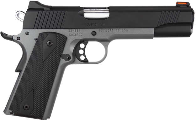 Picture of  Kimber Mfg, Inc 3700693 Custom LW Shadow Ghost 45 Acp 8+1 5" Stainless Match Grade Barrel, Kimpro Black Serrated Stainless Steel Slide, Kimpro Gray Aluminum Frame W/Beavertail, Black Hogue Rubber Grip 669278376936