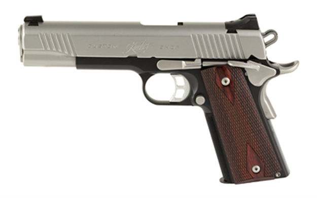 Picture of Kimber Mfg.,Inc 3200018Ca Custom Cdp II (Ca) 45 Acp 8+1 5" Front Serrations Stainless Steel Slide Brush Polished Front Strap Checkering Laminated Gray/Black Double Diamond Grip KIM3200018