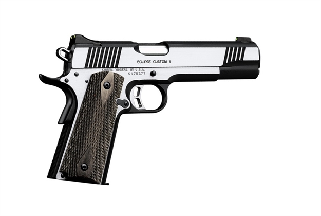Picture of Kimber Mfg.,Inc 3200122Ca Eclipse Custom II (Ca) 10Mm 8+1 5 Brush Polished Front Serrations Stainless Steel Slide Laminated Gray/Black Double Diamond Grip KIM3200122