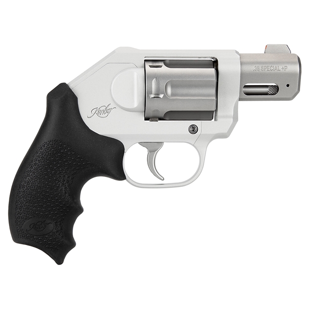 Picture of  Kimber Mfg, Inc 3400034Ca K6xs *Ca Compliant Compact 38 Special +P 6 Shot 2" Glass Bead Stainless Steel Barrel, Silver Kimpro II Aluminum Frame, Hogue Black Rubber Kimber Grip, Concealed Hammer 669278940342