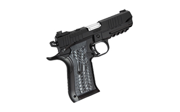 Picture of  Kimber Mfg.,Inc 3100017 Kds9c  9Mm 10+1 4.09" Kimpro Black Front And Rear Serrations Stainless Steel Slide Black Gray And Black Crosshatch Cut G-10 Grip 669278310176