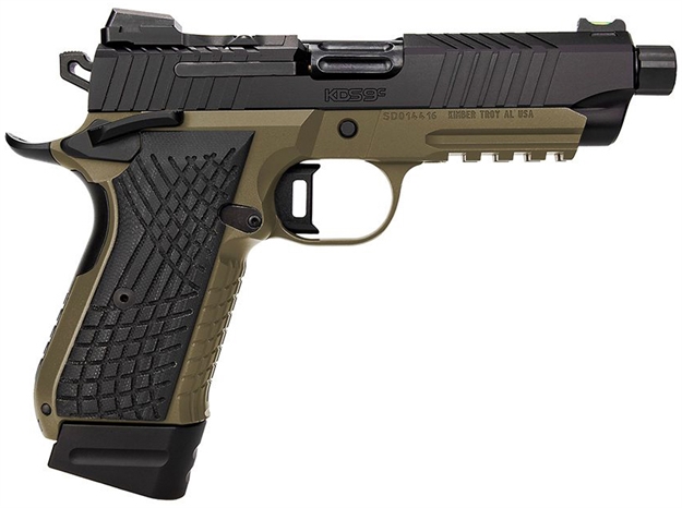 Picture of  Kimber Mfg.,Inc 3100023 Kds9c Tfs 9Mm 15+1 18+1 4.60" Fde/Black Front And Rear Serrations Stainless Steel G-10 Grip