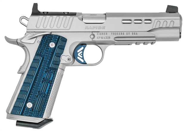 Picture of  Kimber Mfg.,Inc 3000454  Rapide Ice OR 45 Acp 8+1 5" Stepped Cocking Serrations Stainless Steel Slide G-10 Grip