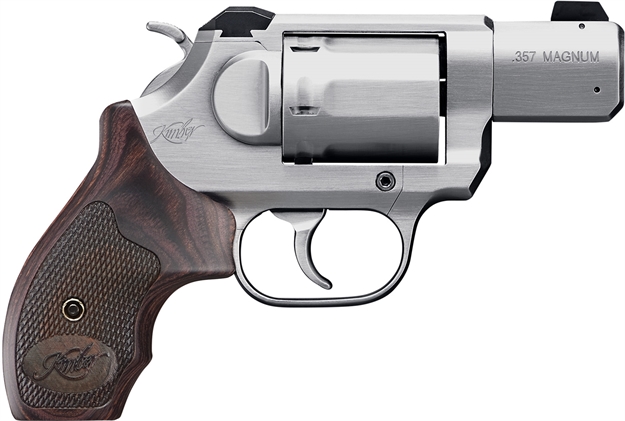 Picture of  Kimber Mfg, Inc 3400021Ca K6s *Ca Compliant Da/Sa 357 Mag 6 Shot 2" Brushed Stainless Steel Barrel & Cylinder, Brushed Stainless Stainless Steel Frame, Diamond Checkering Grip, Exposed Hammer