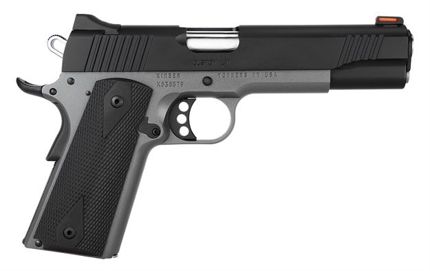 Picture of  Kimber Mfg.,Inc 3700693Ca Custom LW Shadow Ghost (Ma) 45 Acp 8+1 5" Kimpro Black Stainless Steel Slide Double-Diamond Checkered Rubber Grip