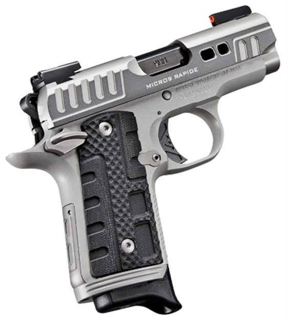 Picture of  Kimber Mfg.,Inc 3300223 Micro 9 Rapide Black Ice 9Mm 7+1 3.15" Silver/Grey Kimpro II Black G10 Grip