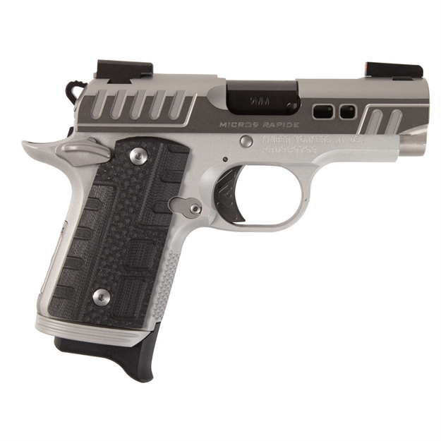 Picture of  Kimber Mfg.,Inc 3300223 Micro 9 Rapide Black Ice 9Mm 7+1 3.15" Silver/Grey Kimpro II Black G10 Grip 669278332239