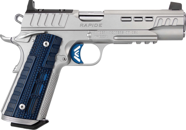 Picture of  Kimber Mfg.,Inc 3000454  Rapide Ice OR 45 Acp 8+1 5" Stepped Cocking Serrations Stainless Steel Slide G-10 Grip 669278304540