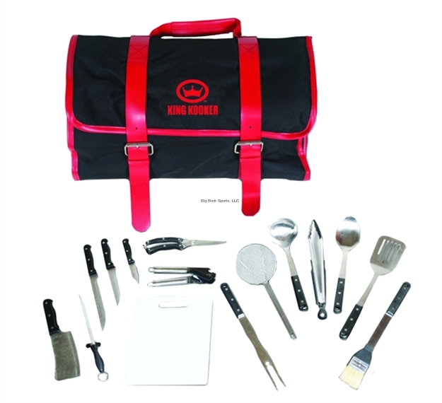 Picture of King Kooker 15Pc Utensil Set W/ Purple & Gold Case