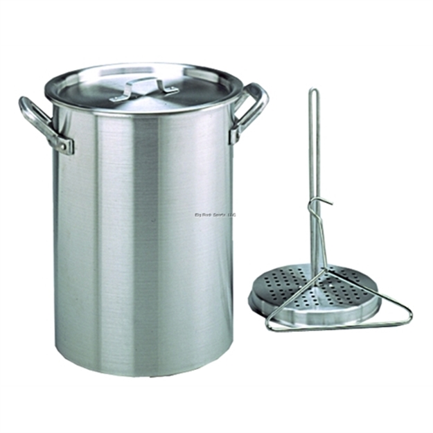 Picture of King Kooker Aluminum Turkey Pot 30Qt. Lifting Rack & Lifting Hook