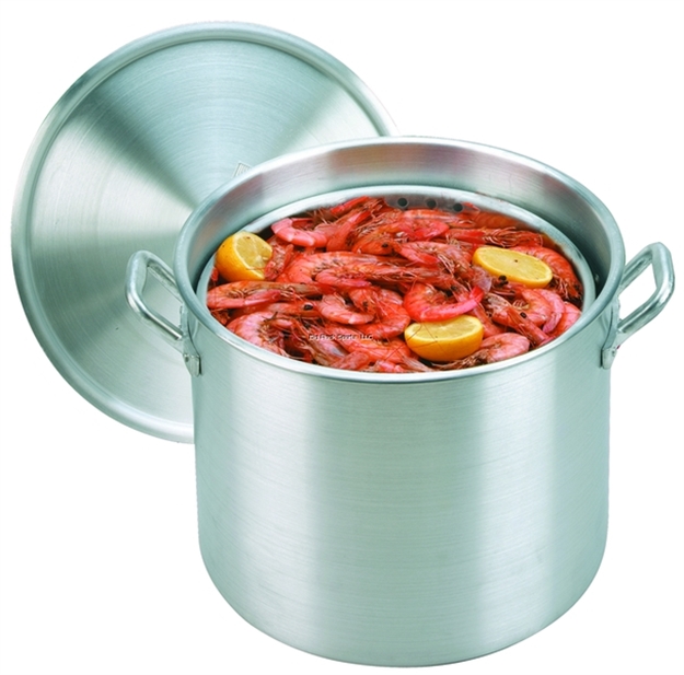 Picture of King Kooker Heavy Duty Alum Boiling Pot W/Lid & Basket 80Qt
