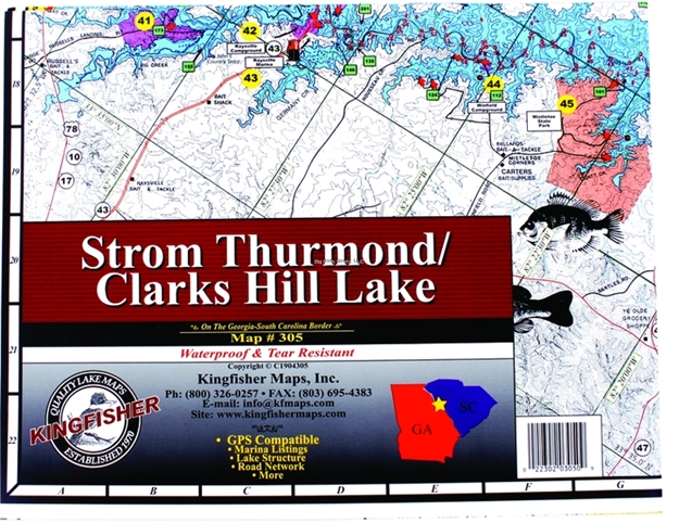 Picture of Kingfisher Gps/Contour Map Clarkshill/Thurmond Ga/Sc