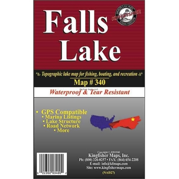 Picture of Kingfisher Gps/Contour Map Falls Lake NC