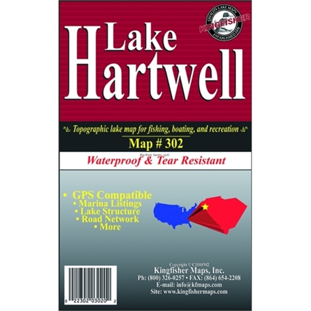 Picture of Kingfisher Gps/Contour Map Hartwell SC
