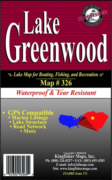 Picture of Kingfisher Gps/Contour Map Lake Greenwood SC