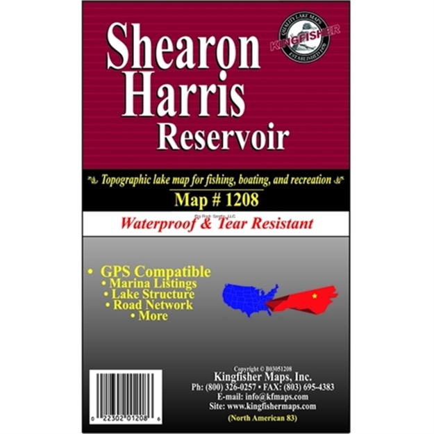 Picture of Kingfisher Gps Fishing Map Harris Lake NC