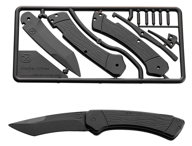 Picture of Klecker Tg13bk Trigger Knife Kit 3.25" Plastic Tanto Black Plastic
