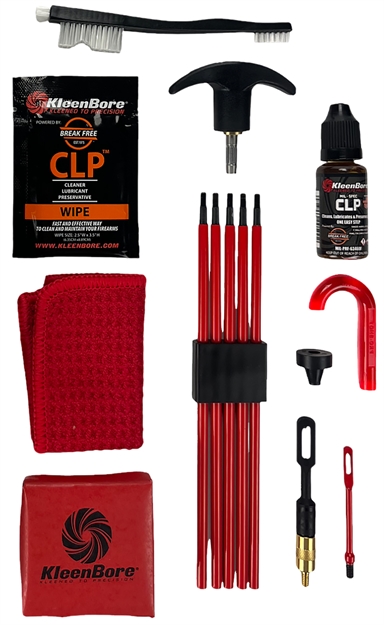 Picture of  Kleenbore Saf300 Saf-T-Clad Universal Classic Cleaning Kit 22 Cal - 12 Gauge Handguns / Rifles / Shotguns