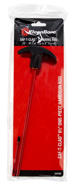 Picture of  Kleenbore Saf302 Saf-T-Clad Cleaning Rod .22 - .45 Cal Handgun 6.5" W/Swivel Handle 026249002476