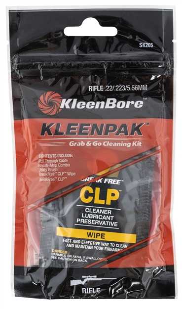Picture of Kleenbore Sk20510 Grab & GO Cleaning Kit 5.56Mm/223 Cal Rifle 10 Per Pack SK205-10