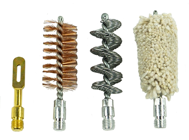 Picture of  Kleenbore 12Ga-Set Shotgun Accessory Cleaning Set 12 Gauge Shotgun #8-32 Thread Cotton Mop/Bore Brush Bronze Bristles