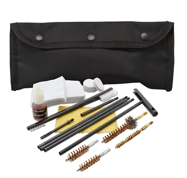 Picture of  Kleenbore Pou301b All Caliber Cleaning Kit Handgun/Rifle Bronze/Nylon Bristles Nylon Case