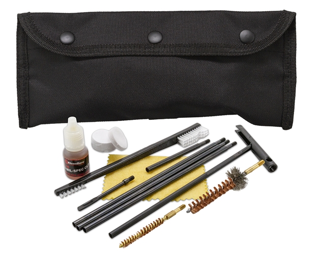 Picture of  Kleenbore Pou302b Modular Cleaning Kit Multi-Caliber Handgun/Rifle Bronze/Nylon Bristles Black Nylon Case