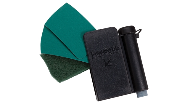 Picture of Knight & Hale Call Conditioning Tool W/Buffing Pad, Sandpaper, Coarse Stone, Chalk.