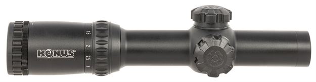 Picture of  Konus 7182 Konuspro M-30 Matte Black 1-6X24mm Dual Illumination Engraved Circle Dot Reticle