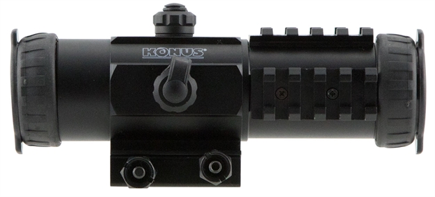 Picture of  Konus 7203 Sight Pro Pts2 Matte Black 3 X 30 MM 2.8 Moa Red/Blue Bdc Reticle 698156072035