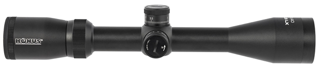 Picture of  Konus 7212 Konus-Lx  Matte Black 3-9X 40Mm 1" Tube 30/30 Duplex Reticle For 350 Legend 698156072127