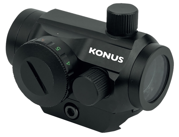 Picture of  Konus 7215 Nuclear QR Red Dot Matte Black 1 X 22 MM 3 Moa Red/Green Dot