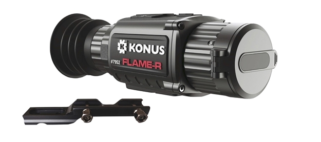 Picture of  Konus 7952 Flame-R  Thermal Rifle Scope Hand Held/Mountable Scope Black 2.5-20X Multi Reticle 256X192 Resolution Zoom Digital 1X/2X/4X/8X 698156079522