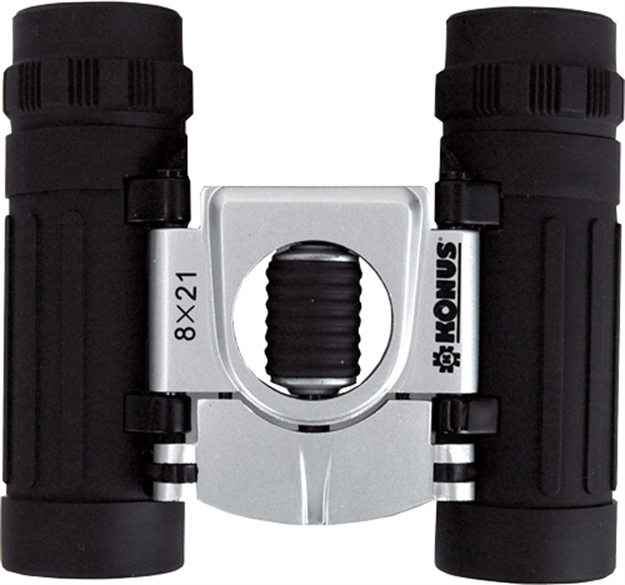 Picture of Konus Optics Compact 8X21 Binoculars Silver/Black Armoured