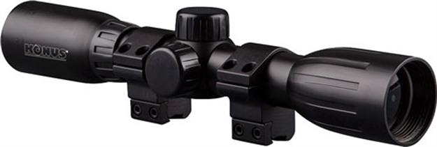 Picture of  Konus 7350 Konusfire  Matte Black 4X32mm 1" Tube 30/30 Reticle Includes Mounting Rings