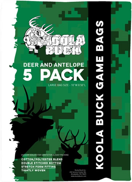 Picture of Koola Buck Buck Economy Deer Quarter Game Bags 5-Pack! EGBL5