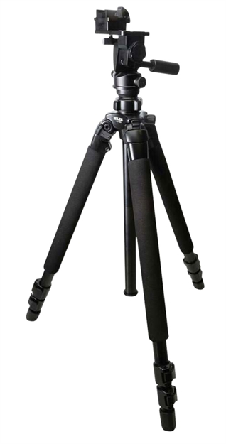 Picture of  Kopf Jager Kj85003k Folding Tripod K700 Tripod Made OF Aluminum With Black Finish, Adjustable Reaper Rail, 3-Level Leg Extension, 21-87 Degree Pan & Tilt