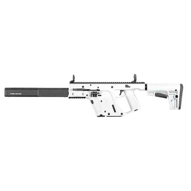 Picture of  Kriss Usa Kv45cap20 Vector Crb Gen2 45 Acp 30+1 16" Black Nitride Threaded Barrel, Alpine Cerakote Picatinny Rail Aluminum Receiver, Alpine White Synthetic 6 Position Stock Alpine Polymer Grip