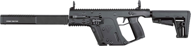 Picture of Kriss Usa Kv45cbl20 Vector Crb Gen2 45 Acp 30+1 16" Black Chrome Moly Barrel, Black Polymer Receiver, Black Synthetic 6 Position Collapsible Stock, Black Polymer Grip, Glock Compatible KV45-CBL20