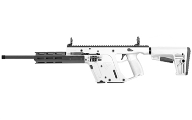 Picture of  Kriss Usa Kv22cap00 Vector Crb Gen2 Full Size 22 LR 10+1 Black Nitride Threaded Barrel, Alpine Cerakote Picatinny Rail Aluminum Receiver, Alpine White 6 Position Collapsible Synthetic Stock, Alpine PO