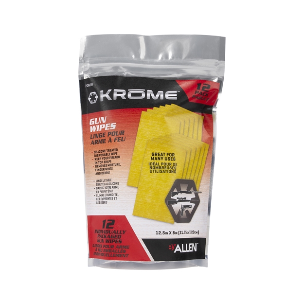 Picture of Allen 70629 Krome Cleaning Wipes Silicone 12