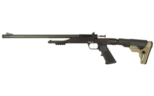 Picture of  Keystone Ksa2185 Precision 6061 22 LR Single Shot 16.12" Carbon Fiber Threaded Barrel, Black Anodized Picatinny Rail Aluminum Receiver, Black/Fde Adj Buffer Tube Style Butt Stock, Right Hand