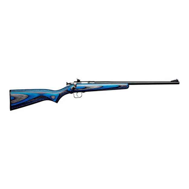 Picture of  Crickett Ksa2222 Youth  22 LR 1Rd 16.12" Blued Barrel & Receiver, Fixed Front/Adjustable Rear Peep Sights, Blue Laminate Stock W/11.5" Lop, Rebounding Firing Pin Safety 611613022220