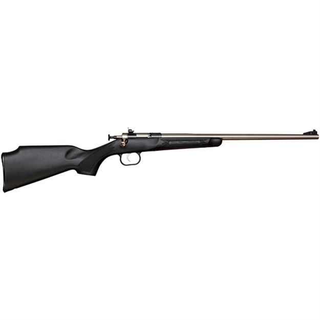 Picture of  Crickett Ksa2280 Youth  22 Wmr 1Rd 16.12" Blued Barrel & Receiver, Fixed Front/Adjustable Rear Peep Sights, Black Synthetic Stock W/11.5" Lop, Rebounding Firing Pin Safety