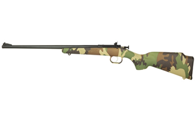 Picture of  Crickett Ksa2170 MY First Rifle Gen2 22 S/L/Lr Single Shot 16.10" Blued Barrel & Receiver, M81 Woodland Camo Synthetic Fixed Stock, EZ Loader 611613021704